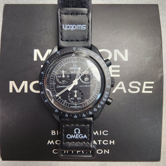 Swatch X Omega Bioceramic Moonswatch Mission To The Moonphase - NEW MOON - Picture 1 of 8